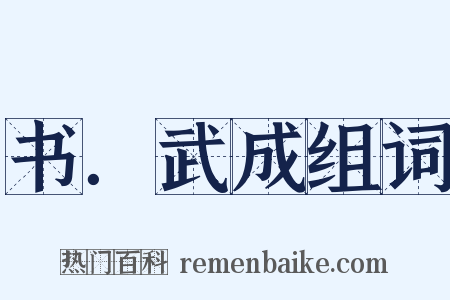 书．武成组词是什么意思的图片